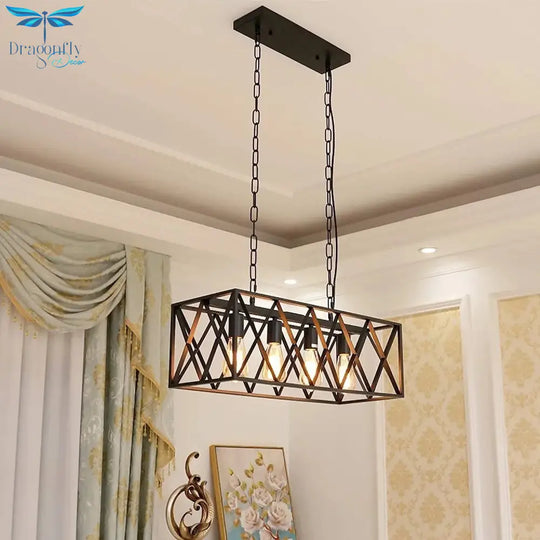 American Retro Iron Chandelier Pendant