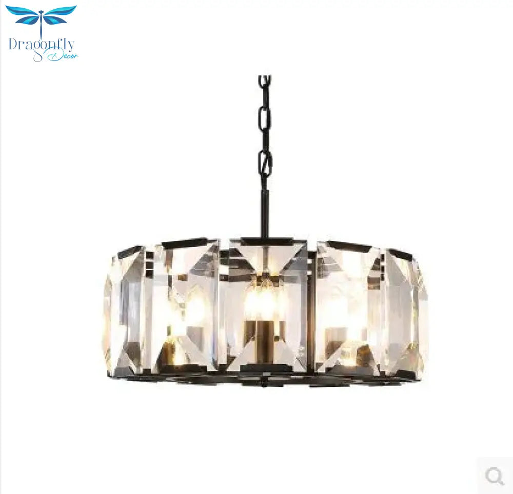 American Retro Neoclassical Crystal Chandelier Personalized Restaurant Lamp Pendant