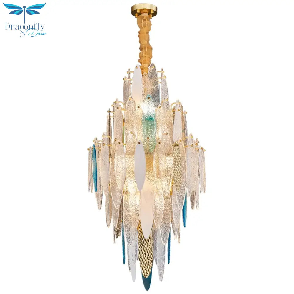 Art Deco Led Postmodern Glass Iron Chandelier Lighting Lustre Suspension Luminaire Lampen For