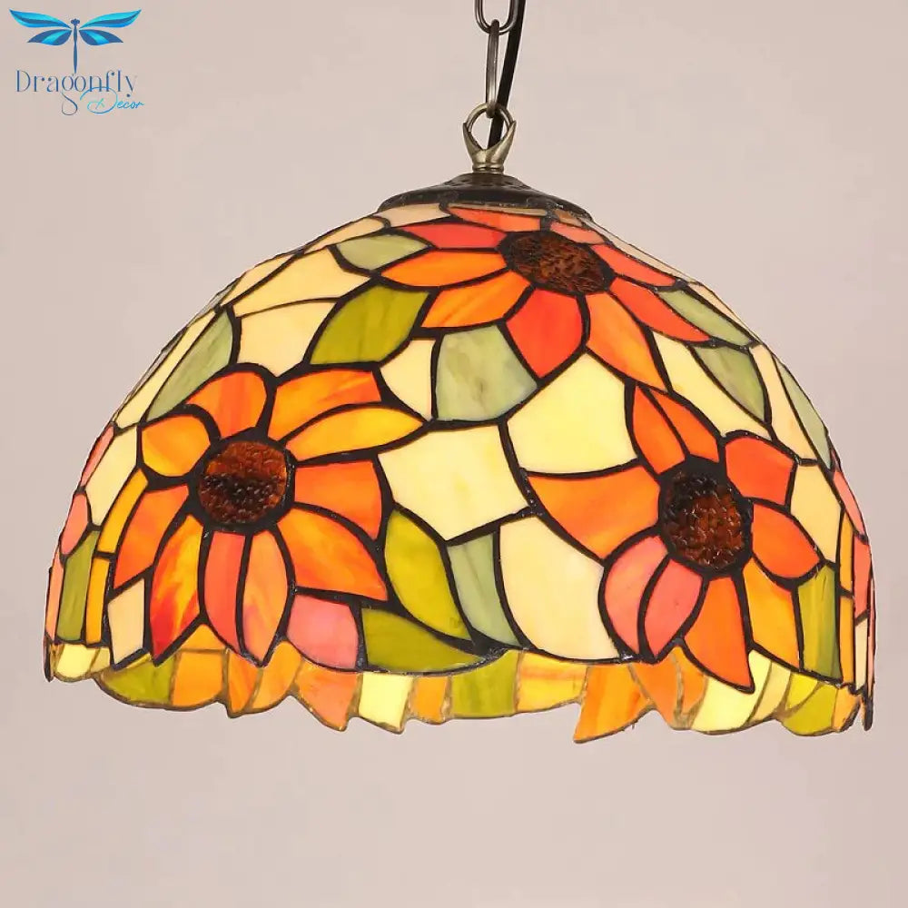 Art Deco Pastoral Modern Glass Pendant Light Led E27 Europe Vintage Hanging Lamp For Living Room