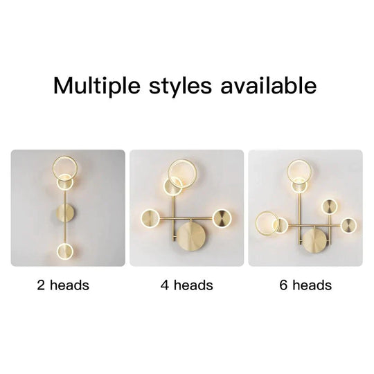 Ayten - Modern Style Golden Led Wall Lamp For Living Room Bedroom Dining Aisle Lighting Light