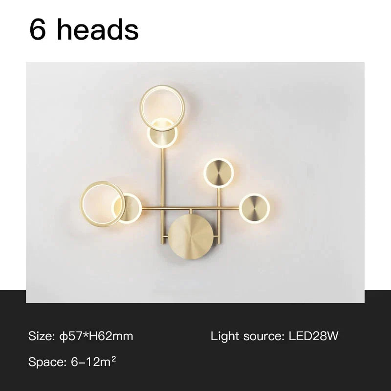 Ayten - Modern Style Golden Led Wall Lamp For Living Room Bedroom Dining Aisle Lighting Gold -