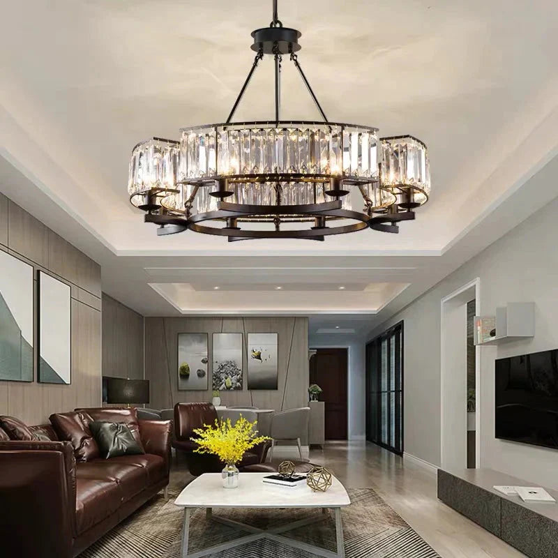 Modern Amreican Industrial Crystal Ceiling Lights E14 Led Lamp For Living Room Bedroom Kitchen
