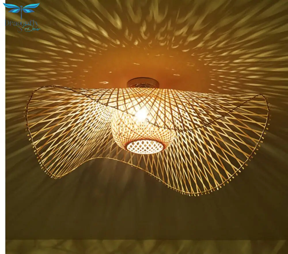 Bamboo Ceiling Lamps Asia Style Lights Hanging Lighting Lamp For Hotel Project Coffee Shop Living