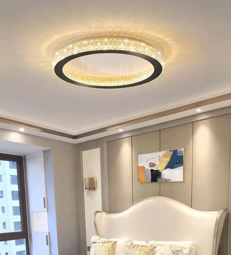 Bedroom Ceiling Lamp Modern Luxury New Artistic Personality White / Tri - Color Light 50Cm Square