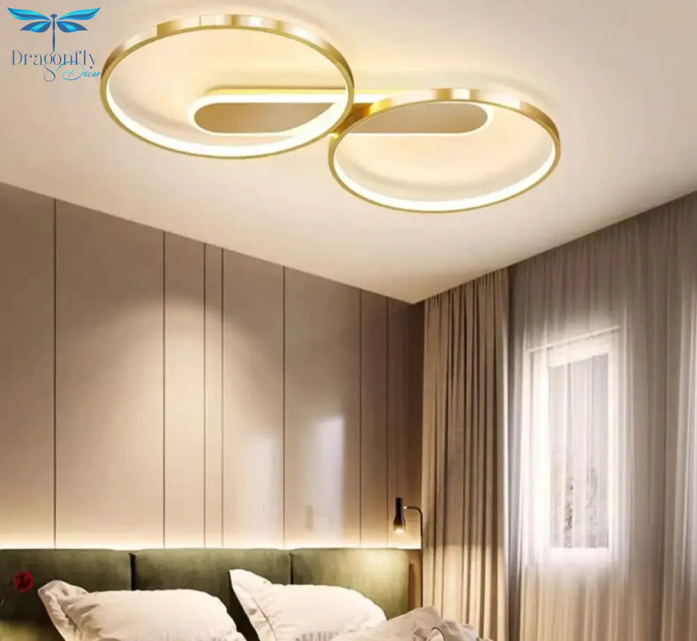 Bedroom Lamp Modern Minimalist Master Ceiling Nordic Light Luxury Gold Led Living Room Study Home