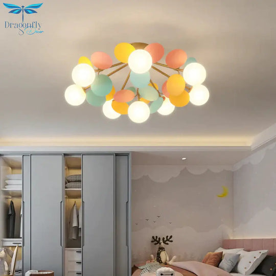 Bedroom Lamps Warm And Romantic Creative Online Celebrity Ins Petal Ceiling Lamp