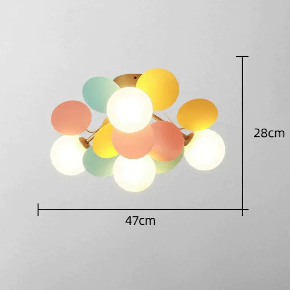Bedroom Lamps Warm And Romantic Creative Online Celebrity Ins Petal Ceiling Lamp Multicolor / 4