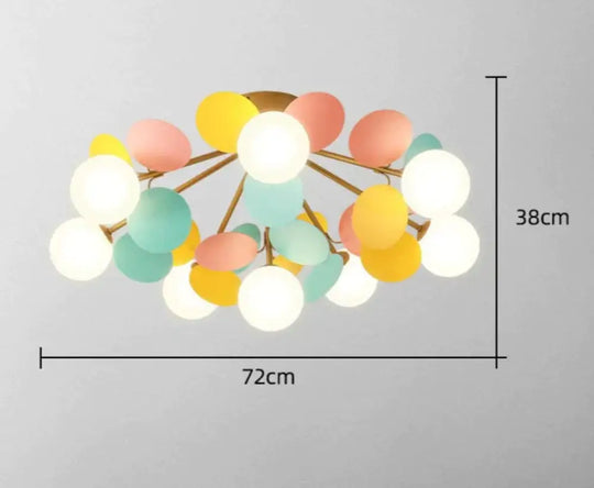Bedroom Lamps Warm And Romantic Creative Online Celebrity Ins Petal Ceiling Lamp Multicolor / 8
