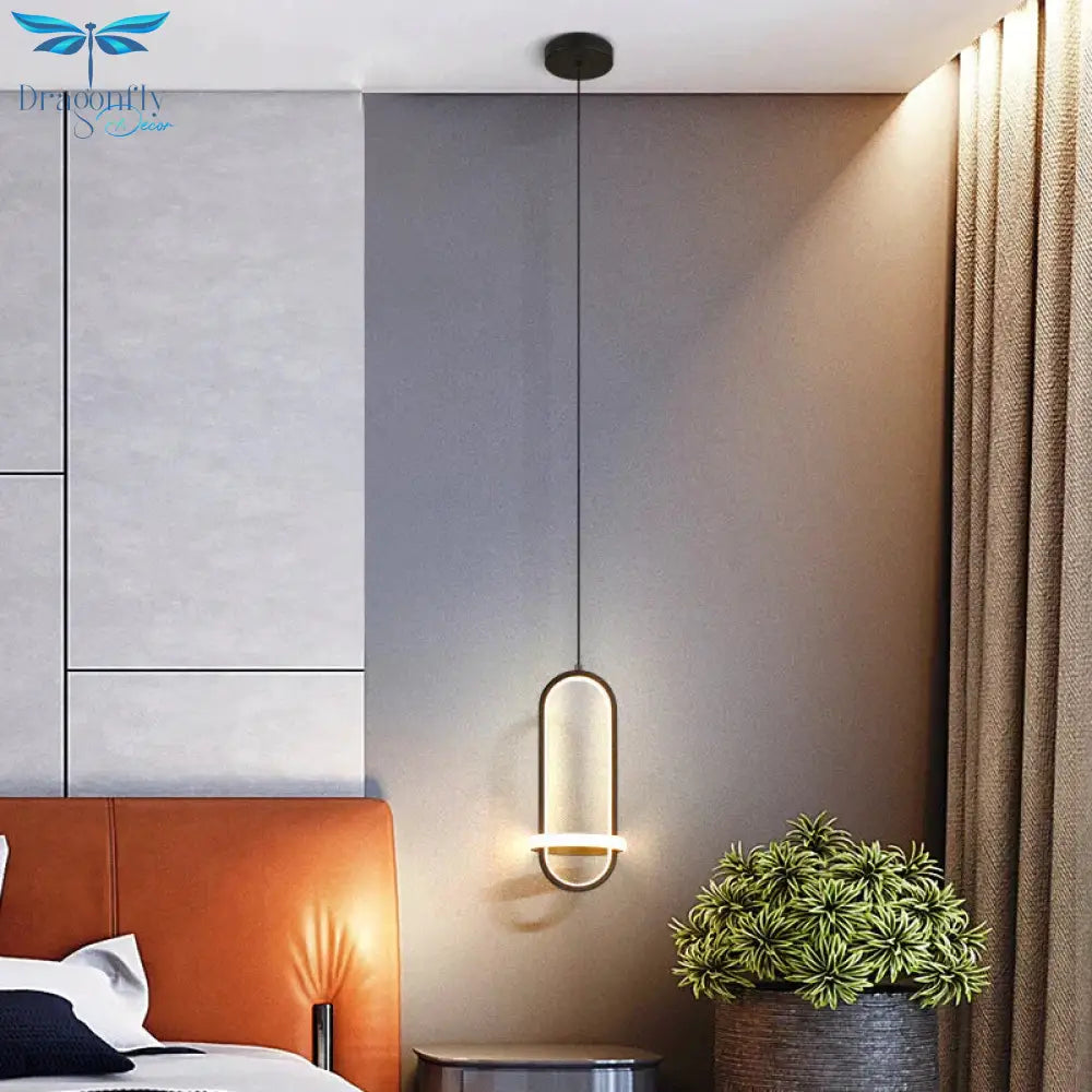 Bedside Chandelier Modern Simple Long - Line Atmosphere Lamp Pendant