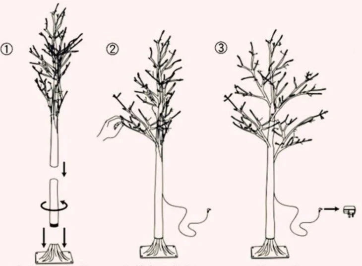 Birch Tree Lights Glow Led Christmas Simulation New Year Floor Lamps