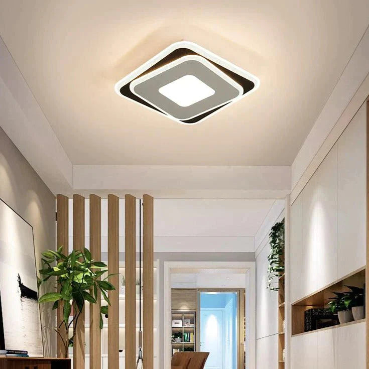 Ava’s Black And White Square Led Aisle Light Corridor Ceiling Lamp