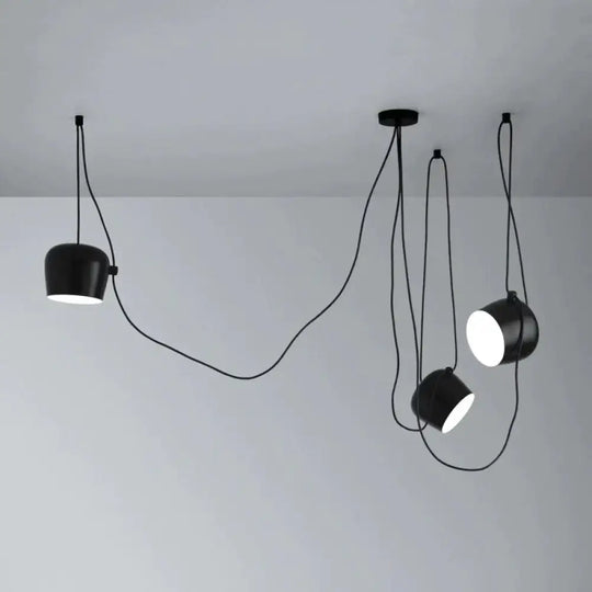 Black/White Diy Office Studio Modern Hanging Lamp Fixtures Aluminum Dining Room Light Led Pendant
