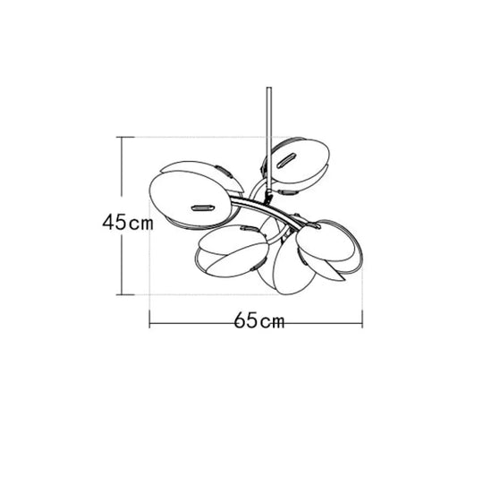 Bloom - Designer Minimalist Flower Bud Chandelier For Living Room And Dining 5Heads White Pendant