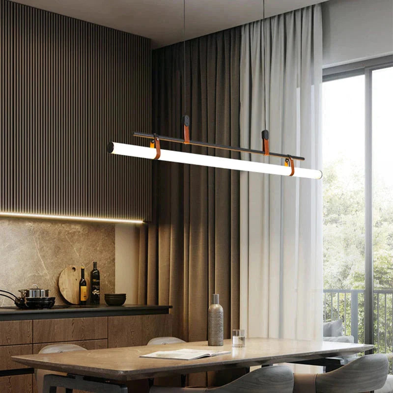 Casia V - Modern Linear Led Bar Pendant Lamp For Dinning Room Kitchen Office Space Pendant Light