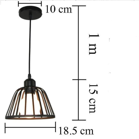 Industrial Style Retro Wrought Iron Chandelier Dining Room Living Home Decoration Small Cage