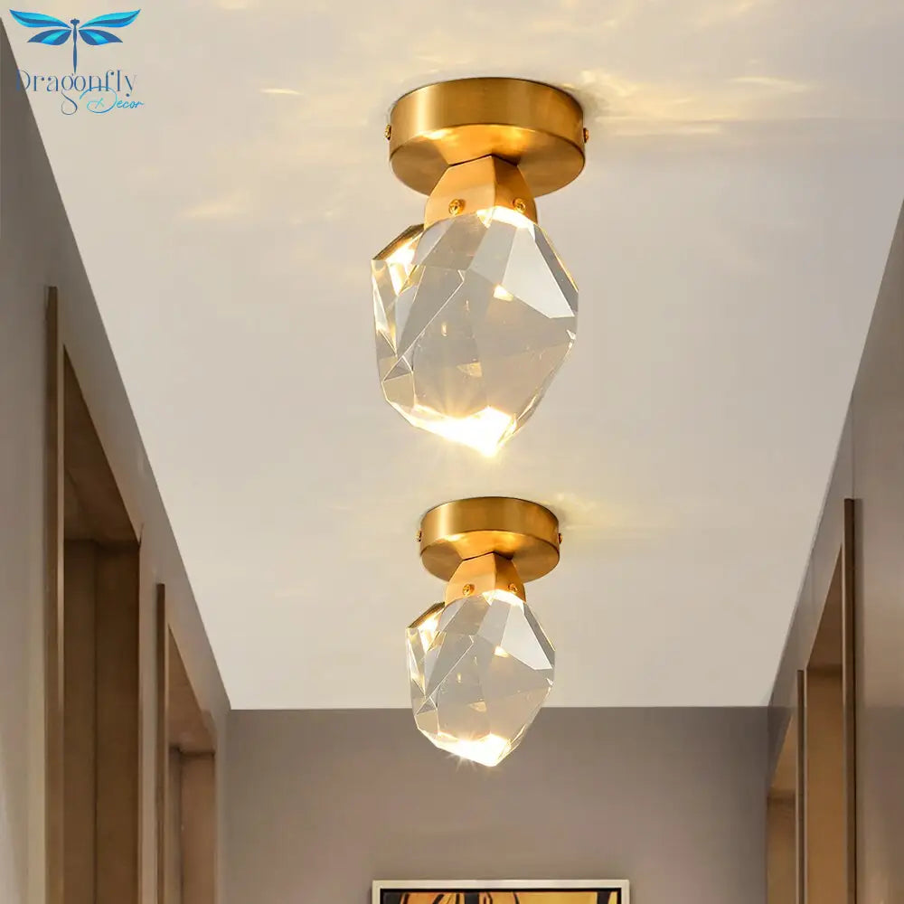 Ceiling Chandelier Living Room Decoration Bedroom Led Lights For Diamond Crystal Corridor Entrance