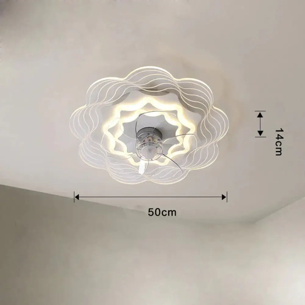 Ceiling Fan Lamp Bedroom Restaurant Creative Personality Ultra - Thin Invisible With As Show / Tri