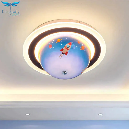 Ceiling Lamp Girl Bedroom Boy Child Eye Protection Led Simple Modern Creative Cartoon Room Rotating