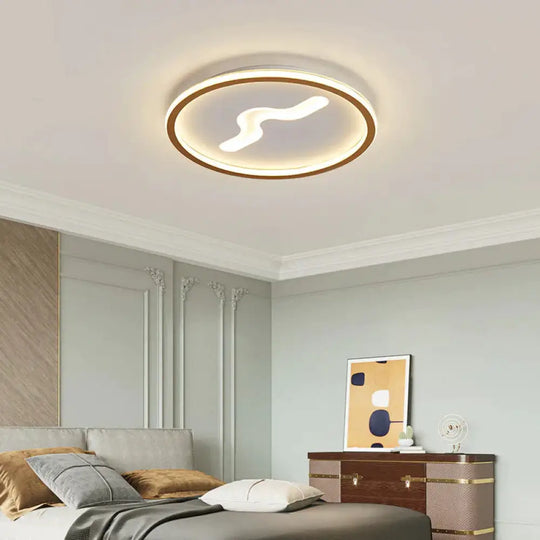 Ceiling Lamp Led Creative Ultra Thin Living Room Lighting Golden - D50*H5 - 55W / White
