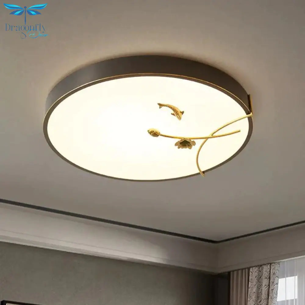 Ceiling Lamp Light Luxury Simple Led Living Room Postmodern Round Square Restaurant Master Bedroom