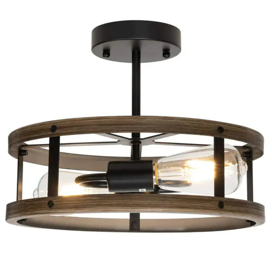 Ceiling Lamp Retro Industrial Wind Embedded Living Room Dining Bedroom Ceiling Lamp As Show / A -