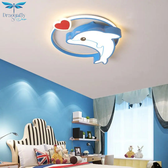 Ceiling Lights For Baby Girl Boy Children Kids Room Light Whale Dolphin Heart Shape Bedroom Ceiling