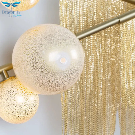 Celestial Charm: Nordic Glass Ball Led Chandeliers For Stylish Indoor Spaces Pendant Light