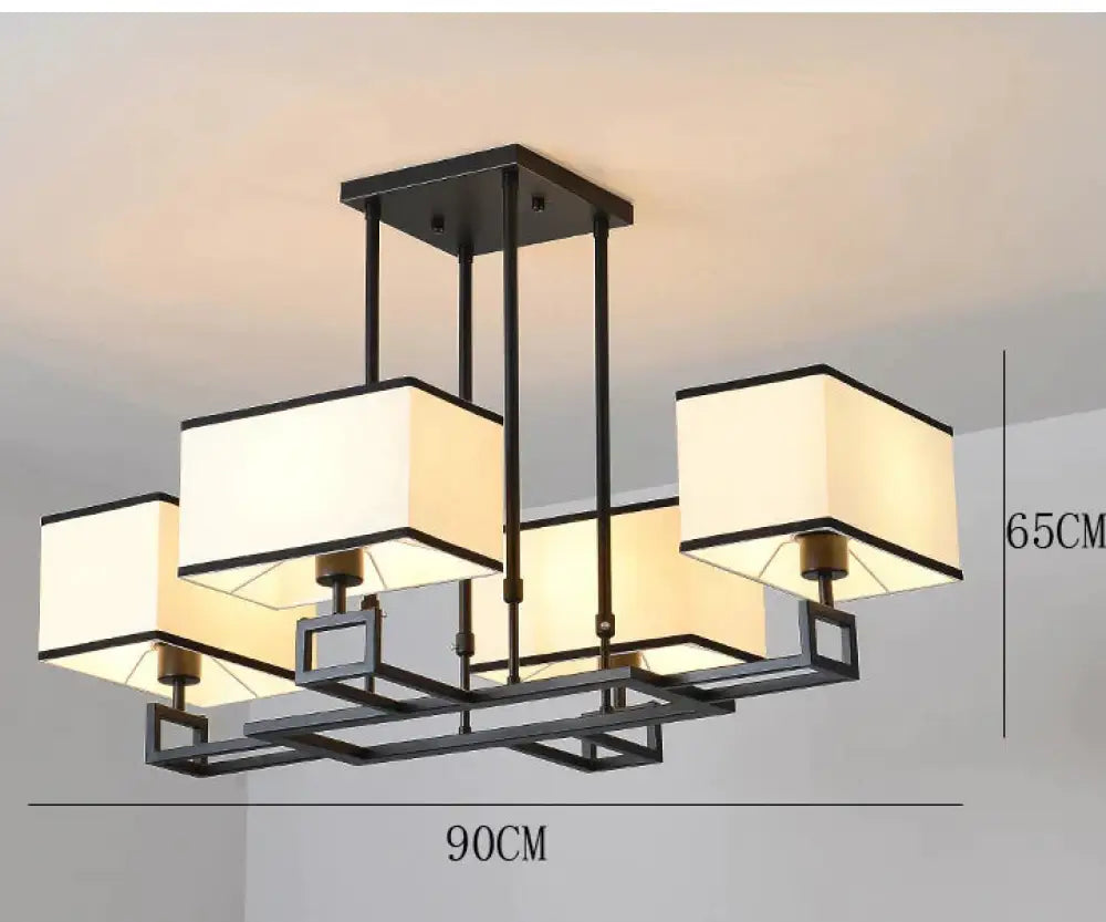 Chandelier Living Room Lamp Study Bedroom Led Lighting Restaurant Rectangular Lamps A / Medium No
