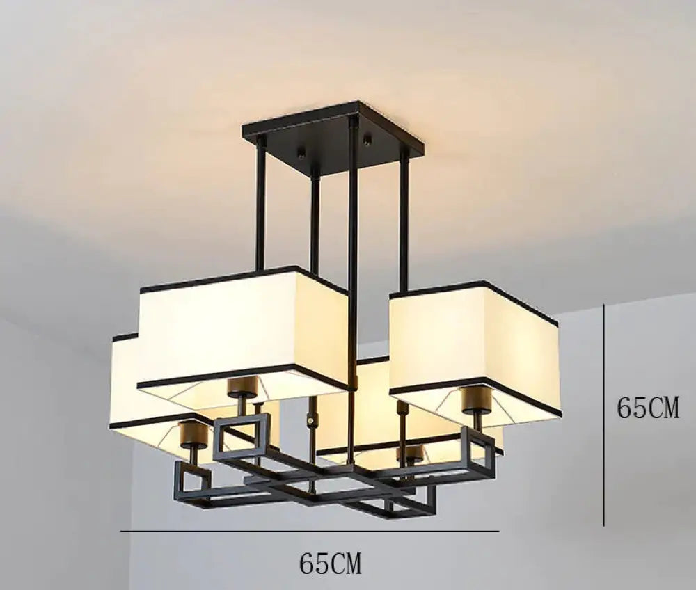 Chandelier Living Room Lamp Study Bedroom Led Lighting Restaurant Rectangular Lamps A / Small No