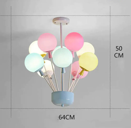 Children’s Room Lamp Balloon Creative Dream Cartoon Ceiling Multicolor / 10 Heads White Light