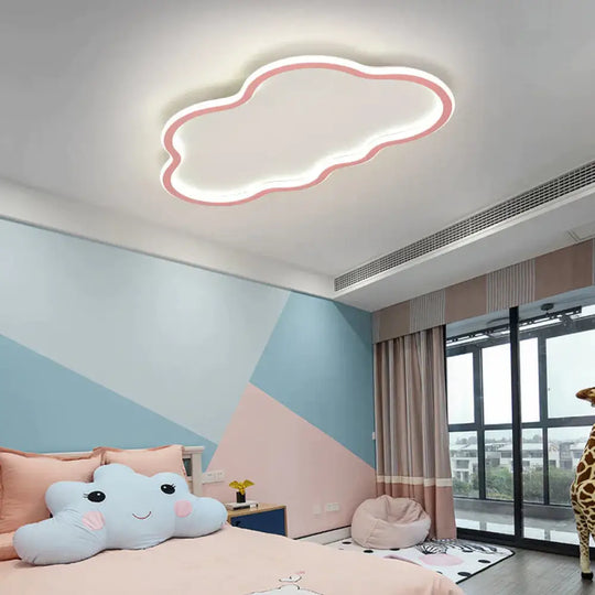 Children’s Room Lamp Bedroom Ceiling Led Creative Personality Boys And Girls Nordic Cloud Pink /