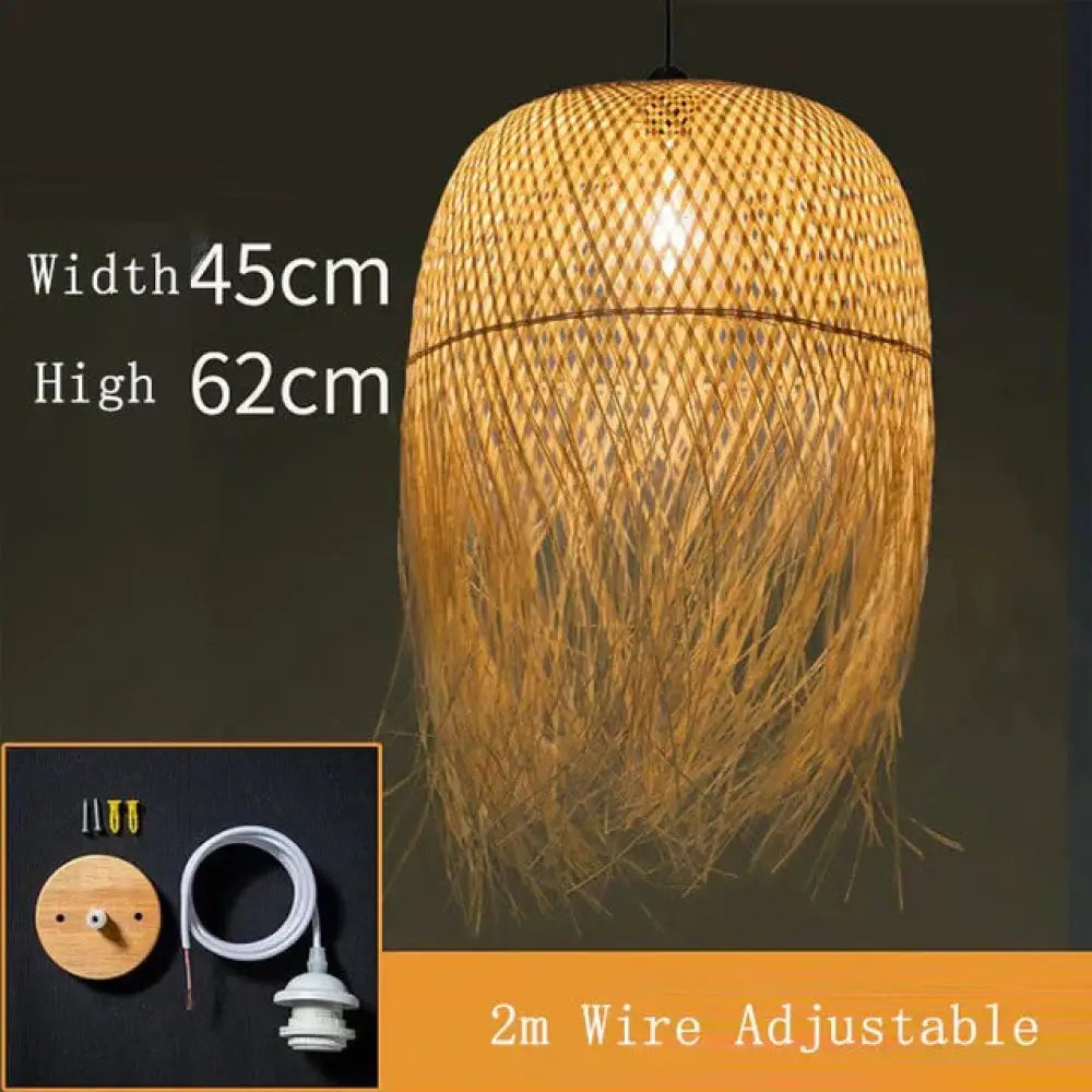 Chinese Bamboo Pendant Lights Led Hang Lamps For Home Luminaire Design Japanese Loft Hanging Lustre