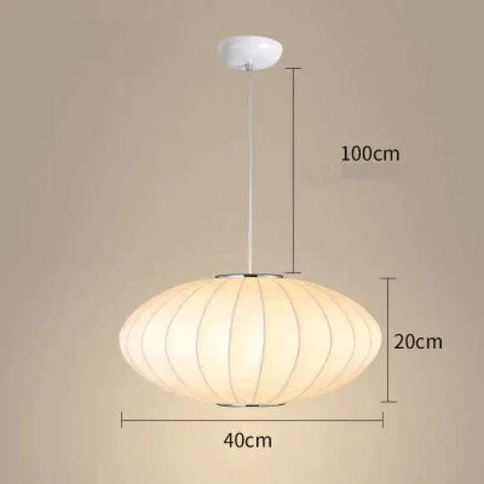 Cloth Lantern Ball Single Chandelier Homestay Dia40Cm / Warm Light Pendant