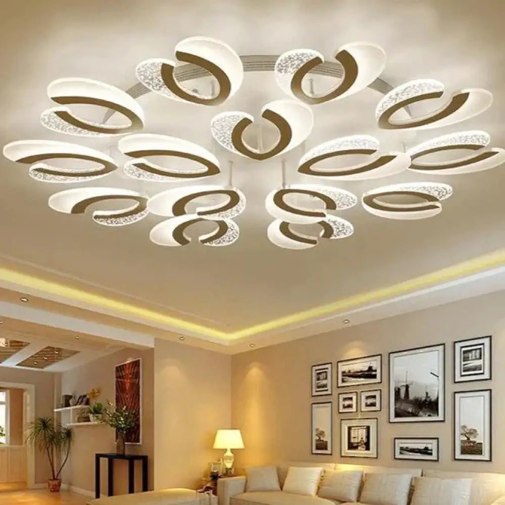 Creative Acrylic New Living Room Led Ceiling Three - Color Light / 15 Heads 105Cm*12Cm