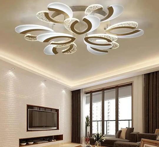 Creative Acrylic New Living Room Led Ceiling Three - Color Light / 9 Heads 80Cm*12Cm