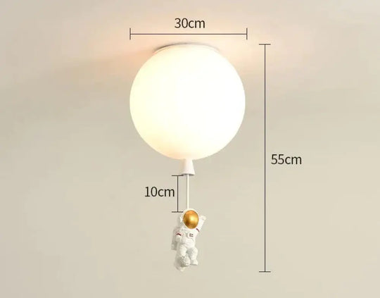 Creative Astronaut Children’s Room Lamp Bedroom Ceiling F
