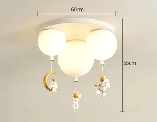 Creative Astronaut Children’s Room Lamp Bedroom Ceiling J