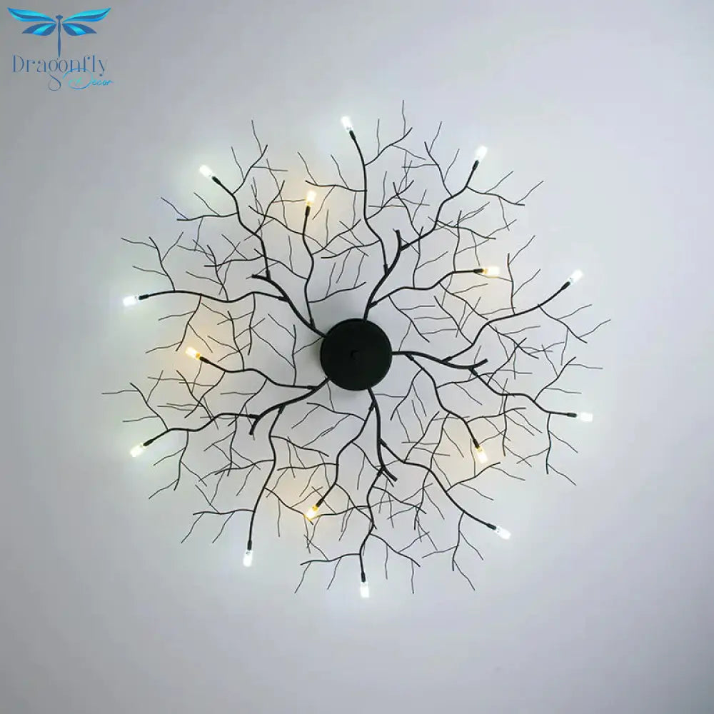 Creative Branch Lamp Personality Bedroom Living Room Ed Ceiling Iron Art Hotel Club Atmospheric