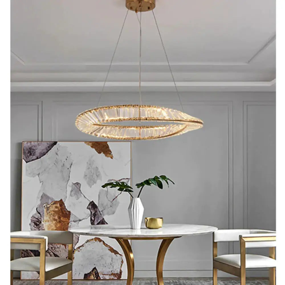 Creative Chandelier Simple American Crystal Living Room Lamp As Show / White Light Pendant