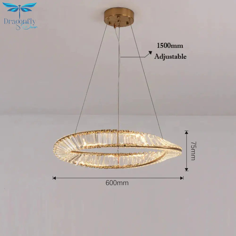 Creative Chandelier Simple American Crystal Living Room Lamp Pendant