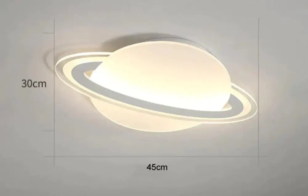 Creative Children’s Room Lamp Planet Led Ceiling 45*30Cm/25W / White Light