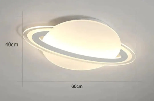 Creative Children’s Room Lamp Planet Led Ceiling 60*40Cm/33W / White Light
