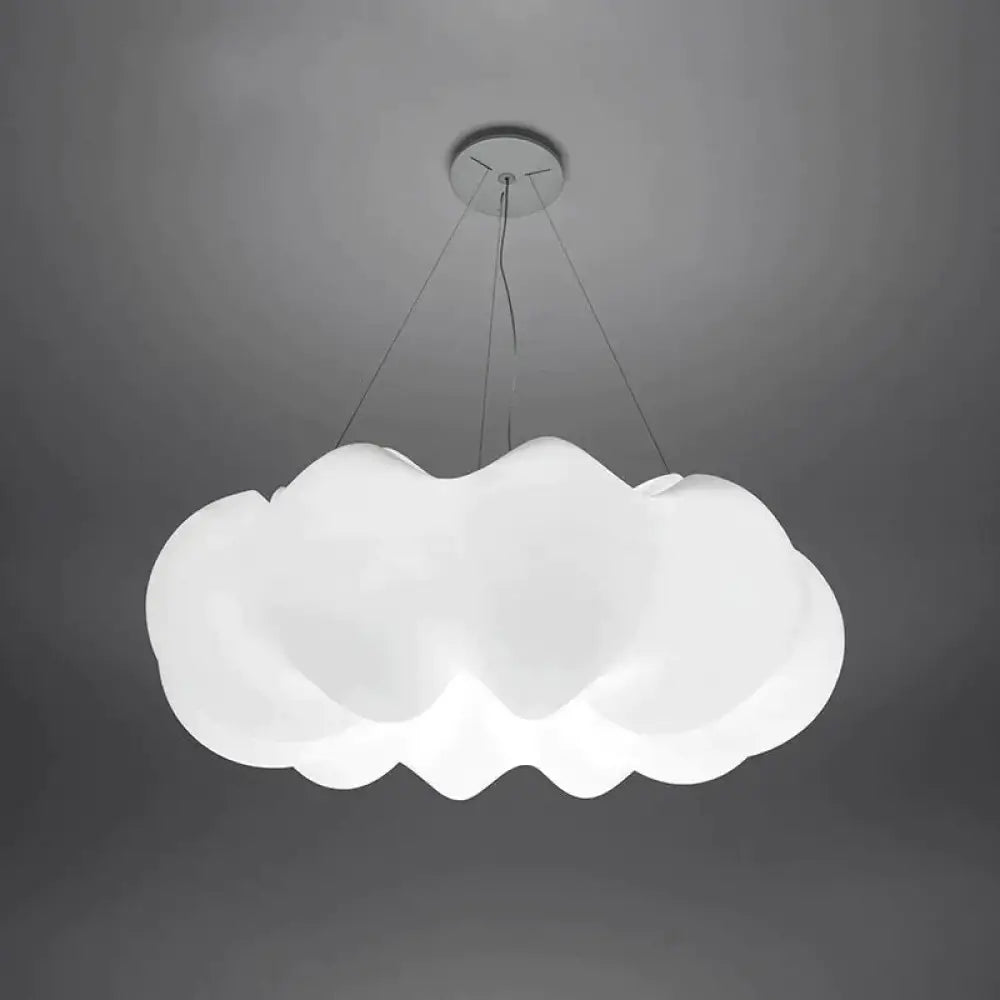 Creative Cloud Chandelier Nordic Simple Modern White Lamp 30Cm / Warm Light Pendant