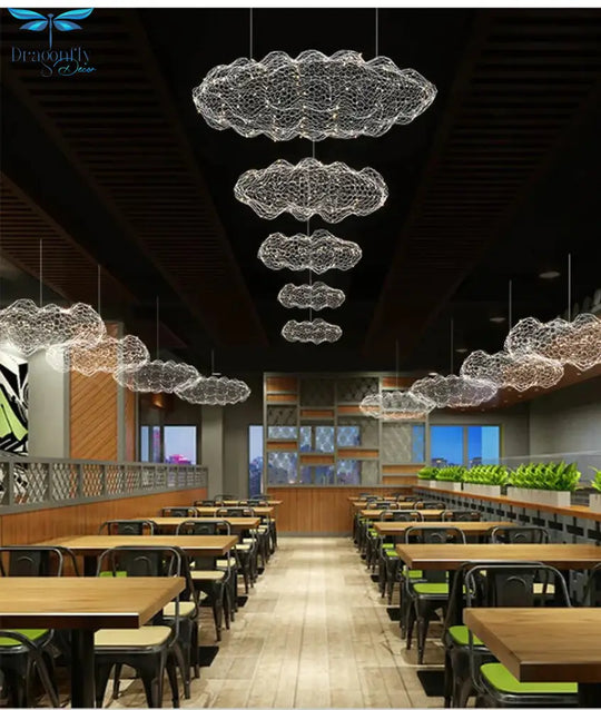 Creative Cloud Pendant Light Led Lamp Starry Personality Hotel Restaurant Bar Designer Firefly M