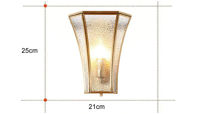 Creative Country Style Bedside Lamp Corridor Aisle Copper Wall Lamps