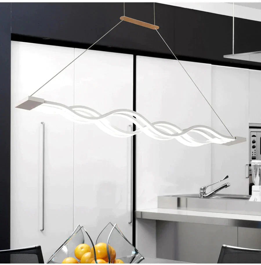 Creative Modern Led Pendant Lights Kitchen Acrylic Lron Suspension Hanging Ceiling Lamp For Dinning