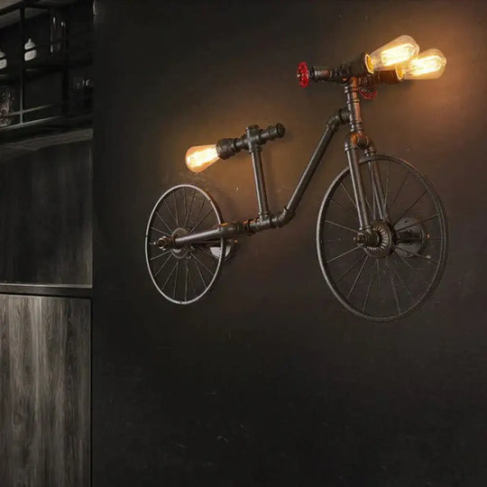Creative Retro Bicycle Chandelier Industrial Wind Iron Art Craft Light Restaurant/Bar/Cafe