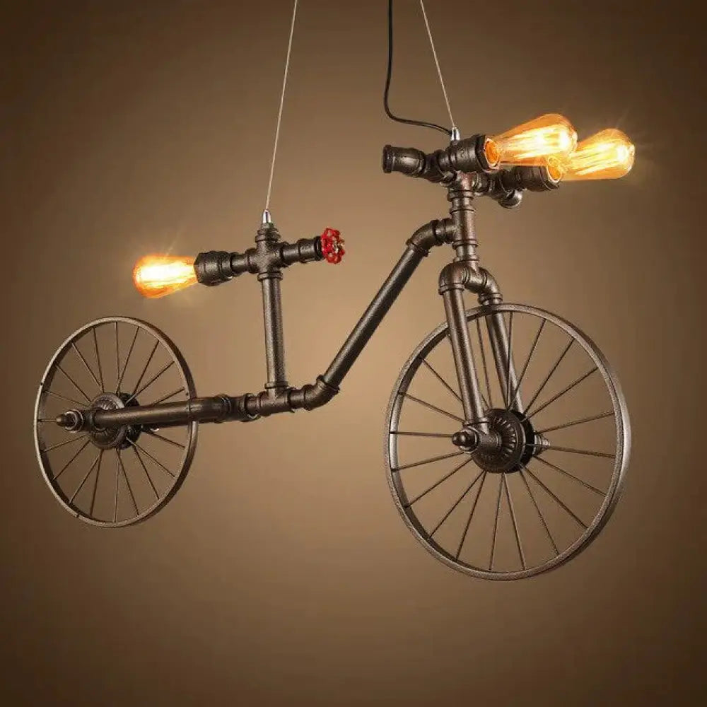 Creative Retro Bicycle Chandelier Industrial Wind Iron Art Craft Light Restaurant/Bar/Cafe