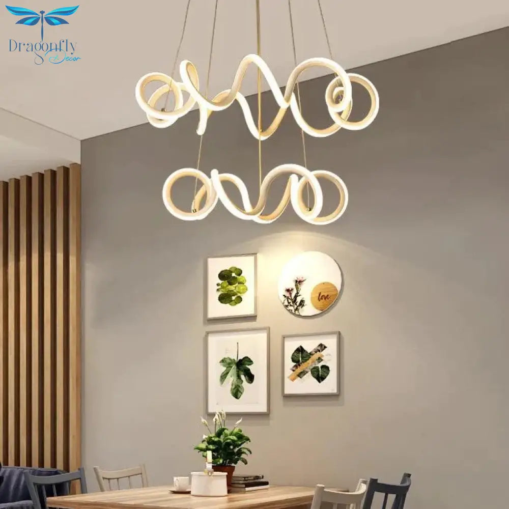 Creative Two - Headed Living Room Dining Led Chandelier Chandeliers Pendant